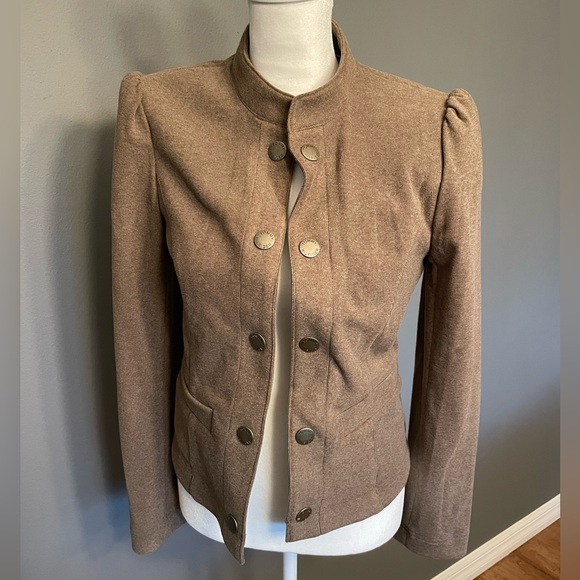 Tommy Hilfiger Soft Brown Military style Jacket - Size 4 - Picture 2 of 13
